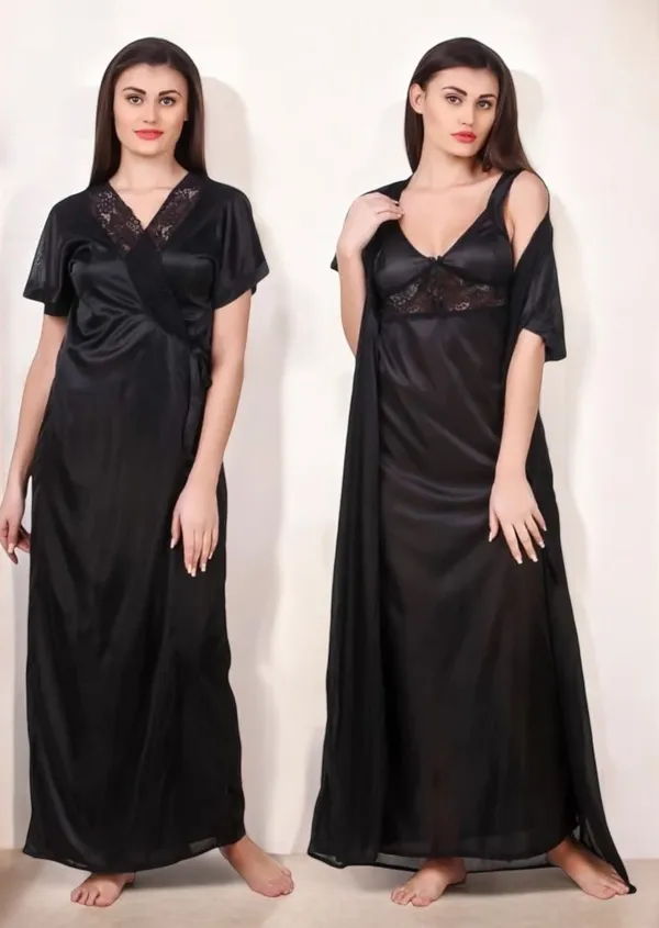 Women's_Black_Satin_Nighty_with_Lace_&_Robe_Elegant_Long_Nightwear_Set,_Soft_Comfortable_Sleepwear