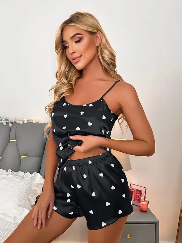 Women's_Black_Heart_Print_Satin_Night_Suit_Soft_Comfortable_Top_&_Shorts_Sleepwear_Set
