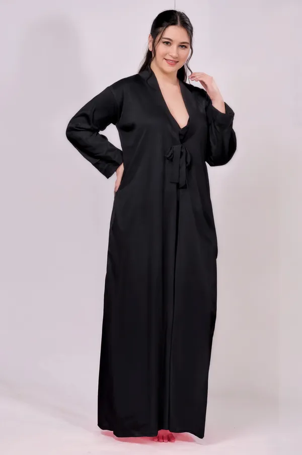 Women's_Satin_Lace_Nighty_with_Robe_Set_Soft_Comfortable_Sleepwear,_Black_Long_Nightdress