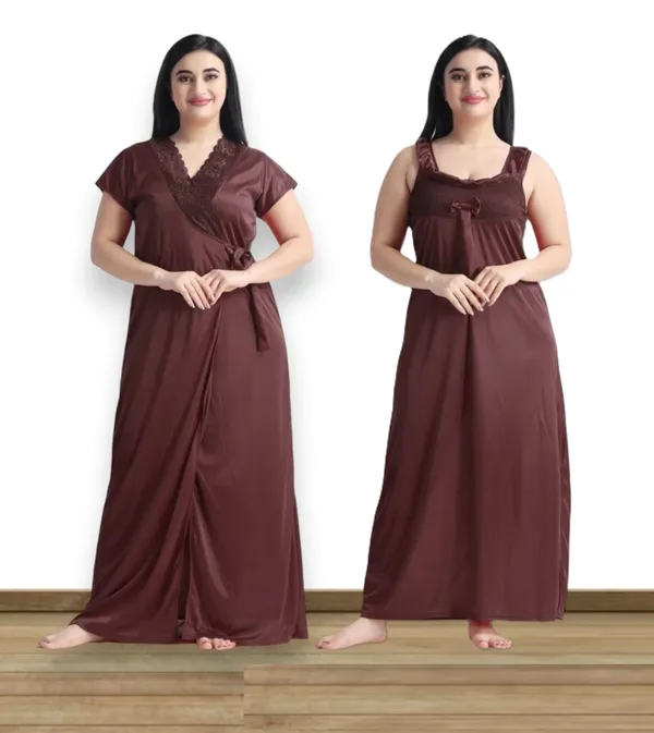 Women's_Nightwear_Set_Coffee_Satin_Nighty_with_Lace_Robe_Stylish_Long_Night_Dress