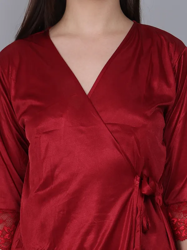 Women's_Maroon_Satin_Nighty_with_Lace_&_Robe_Premium_Long_Nightwear_Set,_Soft_Comfortable_Sleepwear
