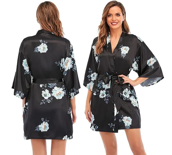 Women's_Black_Satin_Printed_Nighty_with_Robe_Soft_Comfortable_Short_Nightwear_Set,_Stylish_Sleepwear