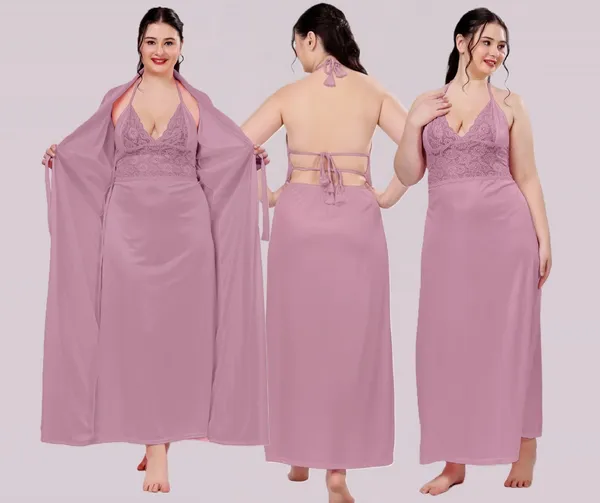 Women's_Satin_Lace_Nighty_with_Robe_Set_Soft_Comfortable_Sleepwear,_Onion_Long_Nightdress