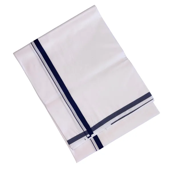 Pure_Cotton_Colour_Border_Dhoti_for_Men_|_Traditional_South_Indian_Single_Veshti/Mundu_2_Meter_|_Soft_Breathable_Fabric_with_Elegant_Border_Design_|_Daily_&_Festive_Wear_|_Colour_Border