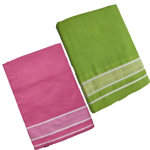 Pink_And_Green_Cotton_Lungi_For_Men_Pack_Of_2