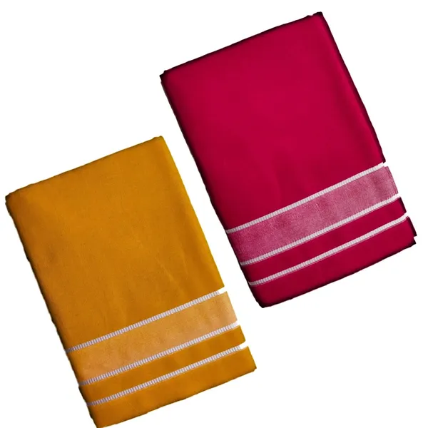 Yellow_and_Pink_Cotton_Lungi_For_Men_Pack_Of_2