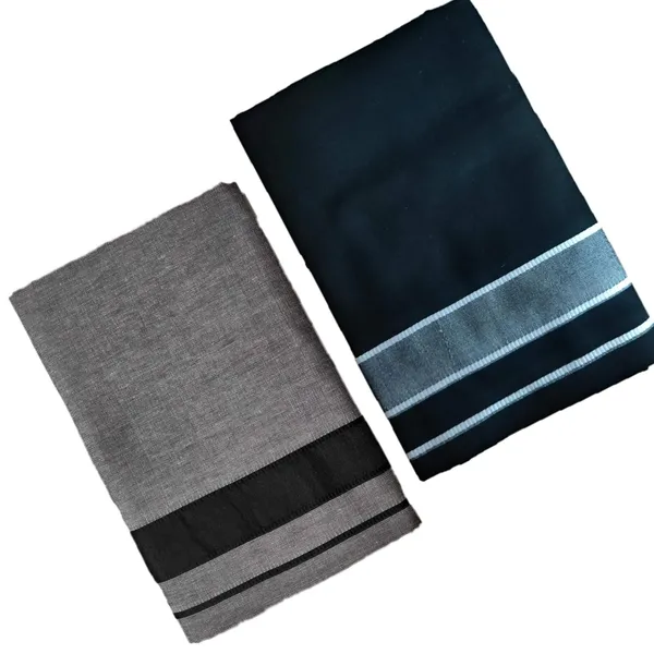 Grey_And_Black_Cotton_Lungi_For_Men_Pack_Of_2