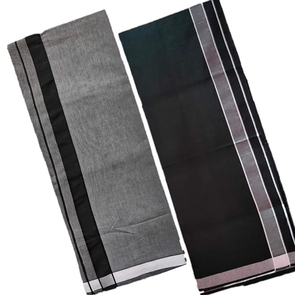 Black_And_Grey_Cotton_Lungi_For_Men_Pack_Of_2