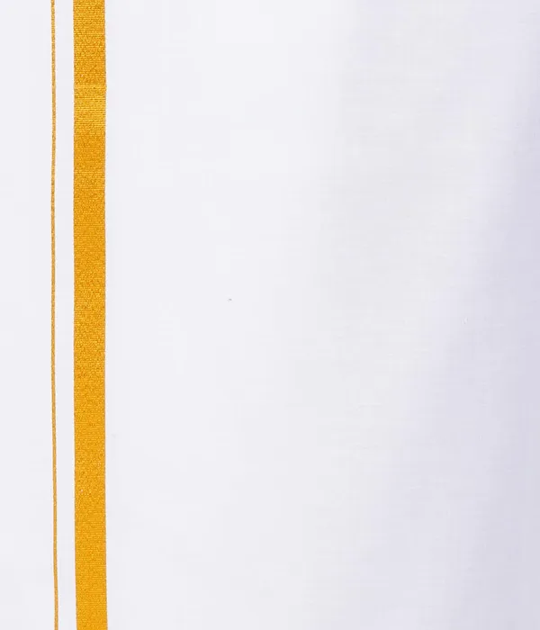 Men’s_White_Cotton_Dhoti_with_Gold_Jari_Border_&_Towel_|_Traditional_Ethnic_Wear_|_Comfortable_Wrap_for_Daily_&_Festive_Use