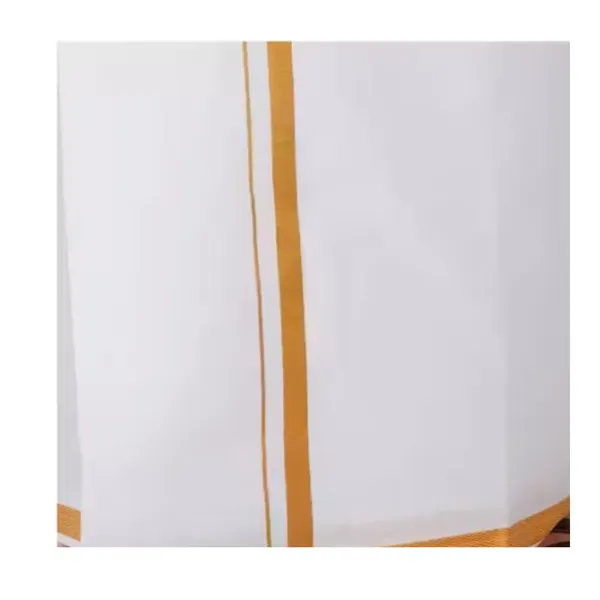 JAYRAAJ_Gold_Border_Dhoti_for_Men|_Traditional_Ethnic_Wear_|_8_Mulam_or_4Mtrs_|_Comfortable_Wrap_for_Daily_&_Festive_Use