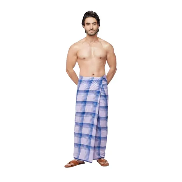 Men’s_Stitched_Lungi_(_White_Base_with_Checks_|_Soft_&_Breathable_|_Assorted_checks_|_Multichecks_|_Pack_of_3)