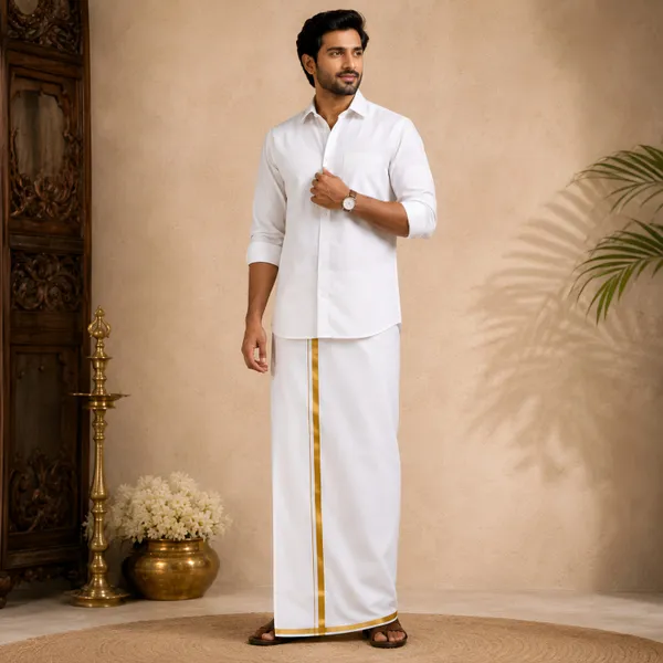 Men’s_White_Dhoti_with_Gold_Jari_Border_|_Traditional_Ethnic_Wear_|_Comfortable_Wrap_for_Daily_&_Festive_Use