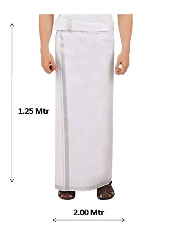 JAYRAAJ_Silver_Border_Dhoti_for_Men|_Traditional_Ethnic_Wear_|_8_Mulam_or_4Mtrs_|_Comfortable_Wrap_for_Daily_&_Festive_Use