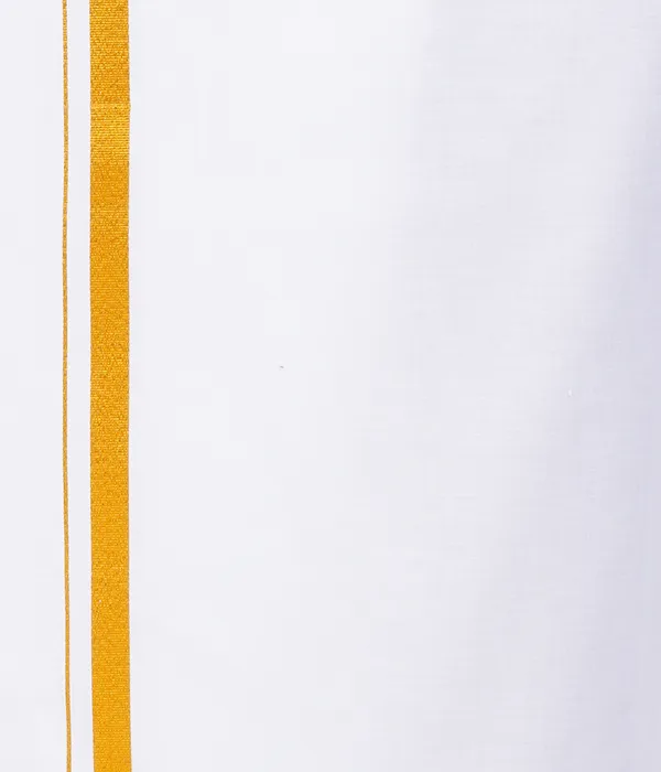Men’s_White_Cotton_Velcro_Dhoti_with_Gold_Jari_Border_&_Towel_|_Traditional_Ethnic_Wear_|_Comfortable_Wrap_for_Daily_&_Festive_Use