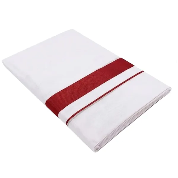 JAYRAAJ_White_Double_Dhoti_with_Colour_Fancy_Border_(1.25_inches)_for_Men_|_4_Meter_|_100%_Cotton_Traditional_Veshti/Mundu/Lungi_|_Lightweight_Breathable_Ethnic_Wear_for_Festive_Wedding_Cultural_and_Daily_Comfort_Use