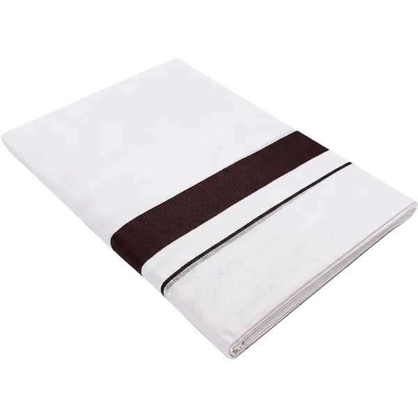 JAYRAAJ_White_Double_Dhoti_with_Colour_Fancy_Border_(1.25_inches)_for_Men_|_4_Meter_|_100%_Cotton_Traditional_Veshti/Mundu/Lungi_|_Lightweight_Breathable_Ethnic_Wear_for_Festive_Wedding_Cultural_and_Daily_Comfort_Use
