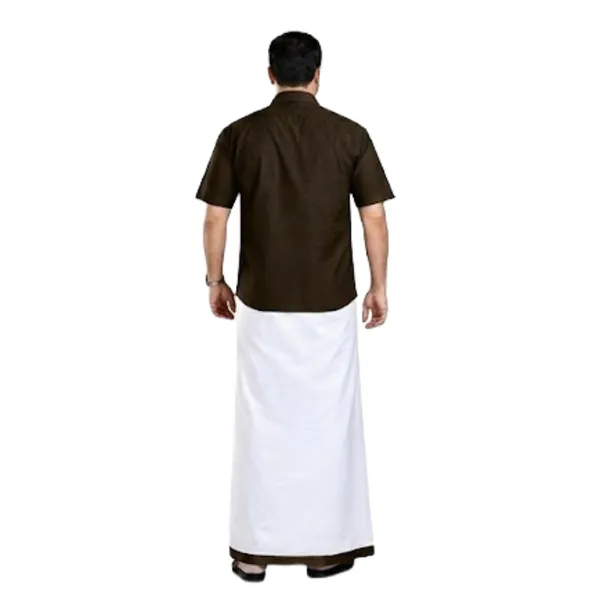 JAYRAAJ_White_Double_Dhoti_with_Colour_Fancy_Border_(1.25_inches)_for_Men_|_4_Meter_|_100%_Cotton_Traditional_Veshti/Mundu/Lungi_|_Lightweight_Breathable_Ethnic_Wear_for_Festive_Wedding_Cultural_and_Daily_Comfort_Use