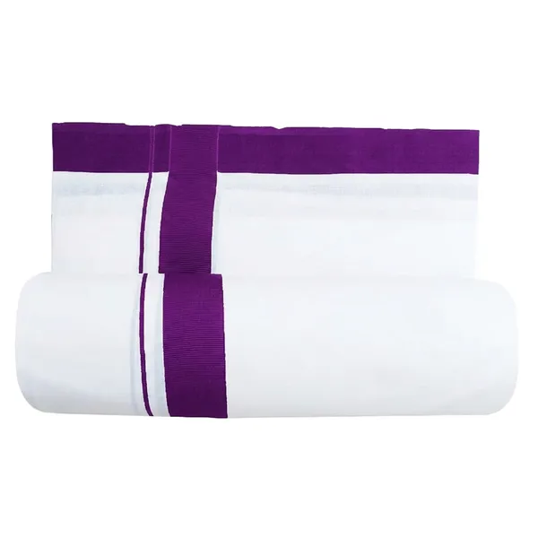 JAYRAAJ_White_Double_Dhoti_with_Colour_Fancy_Border_(1.25_inches)_for_Men_|_4_Meter_|_100%_Cotton_Traditional_Veshti/Mundu/Lungi_|_Lightweight_Breathable_Ethnic_Wear_for_Festive_Wedding_Cultural_and_Daily_Comfort_Use