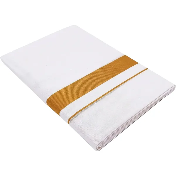 JAYRAAJ_White_Double_Dhoti_with_Colour_Fancy_Border_(1.25_inches)_for_Men_|_4_Meter_|_100%_Cotton_Traditional_Veshti/Mundu/Lungi_|_Lightweight_Breathable_Ethnic_Wear_for_Festive_Wedding_Cultural_and_Daily_Comfort_Use