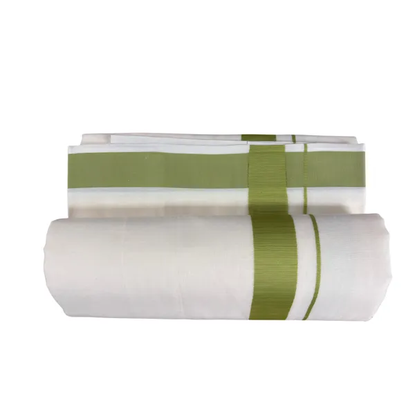 Light_Green_Kolikodan_Colour_Border_Dhoti_for_Men_|_Pure_Cotton_2_Meter_Traditional_Wear_|_Elegant_South_Indian_Veshti_with_Classic_Border_for_Rituals,_Functions_&_Daily_Comfort