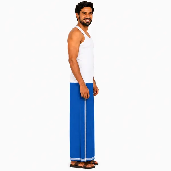 Men's_Lungi_with_Solid_Colours_and_Borders_|_Traditional_South_Indian_Kaili_|_Soft_&_Breathable_Fabric_|_Elegant_Border_Design_|_Free_Size_|_Daily_&_Festive_Wear