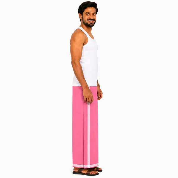 Men's_Lungi_with_Solid_Colours_and_Borders_|_Traditional_South_Indian_Kaili_|_Soft_&_Breathable_Fabric_|_Elegant_Border_Design_|_Free_Size_|_Daily_&_Festive_Wear