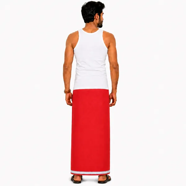 Men's_Lungi_with_Solid_Colours_and_Borders_|_Traditional_South_Indian_Kaili_|_Soft_&_Breathable_Fabric_|_Elegant_Border_Design_|_Free_Size_|_Daily_&_Festive_Wear