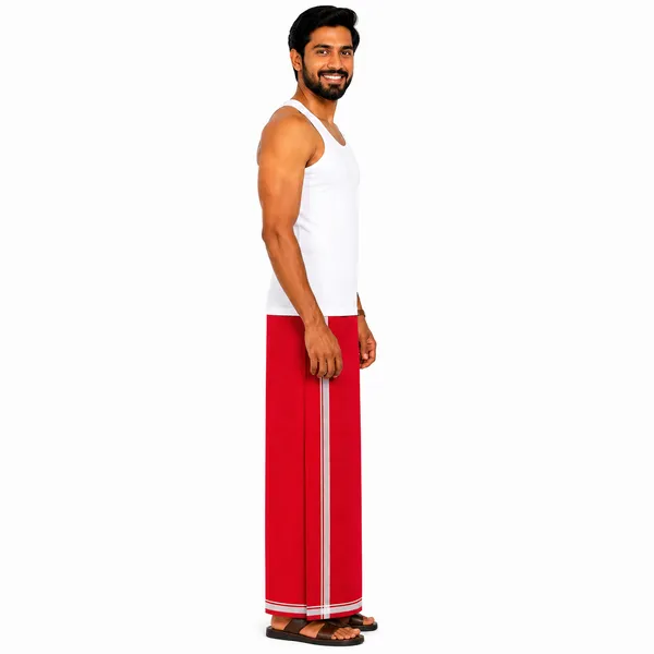 Men's_Lungi_with_Solid_Colours_and_Borders_|_Traditional_South_Indian_Kaili_|_Soft_&_Breathable_Fabric_|_Elegant_Border_Design_|_Free_Size_|_Daily_&_Festive_Wear