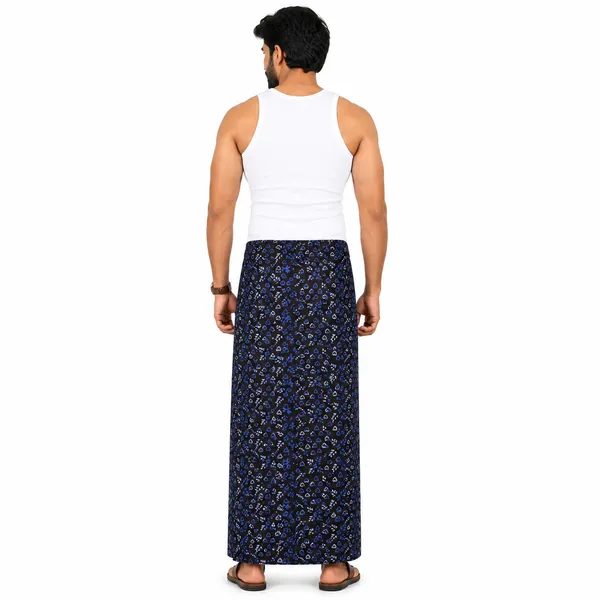 Men’s_Polycotton_Multi-Print_Lungi_(Comfortable_Breathable_LightWeight_Traditional_Wrap_for_Daily_Wear_|_Assorted_Printed_Designs_|_Black_based)