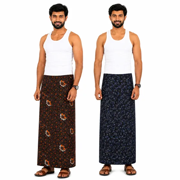 Men’s_Polycotton_Multi-Print_Lungi_(Comfortable_Breathable_LightWeight_Traditional_Wrap_for_Daily_Wear_|_Assorted_Printed_Designs_|_Black_based)
