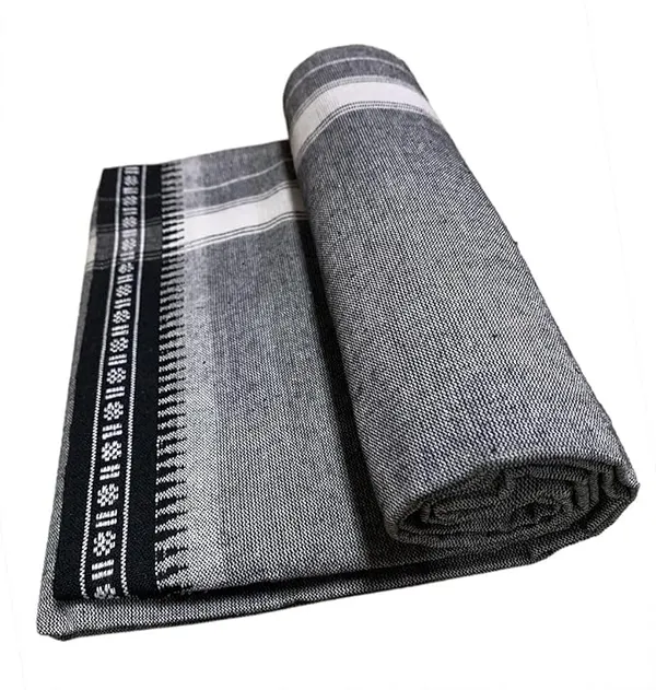 Men's_Solid_Colour_Lungi_with_Thalapathi_Border_for_Men_|_Pack_of_1_|_Soft_Breathable_Fabric_|_Comfortable_Daily_Wear_|_Ideal_for_Home,_Casual_&_Traditional_Use