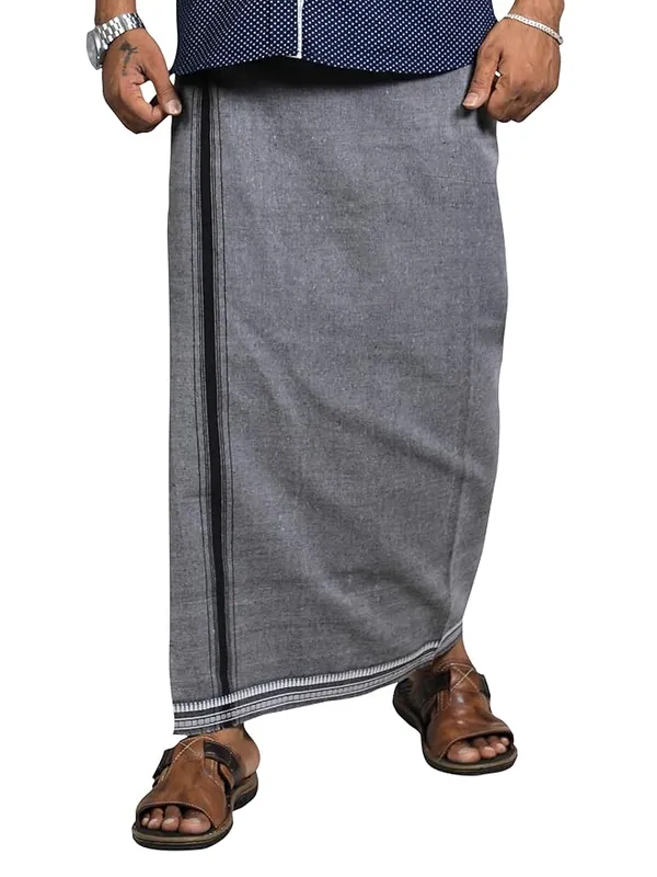 Men's_Solid_Colour_Lungi_with_Thalapathi_Border_for_Men_|_Pack_of_1_|_Soft_Breathable_Fabric_|_Comfortable_Daily_Wear_|_Ideal_for_Home,_Casual_&_Traditional_Use