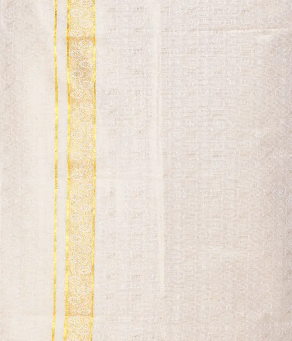 JAYRAAJ_Men’s_Wedding_Collection_Art_Silk_Shirt_&_Dhoti_Set_|_Gold_Full_Sleeve_Shirt_with_2Mtr_Dhoti_|_Embossed_Border_|_Traditional_South_Indian_Wedding