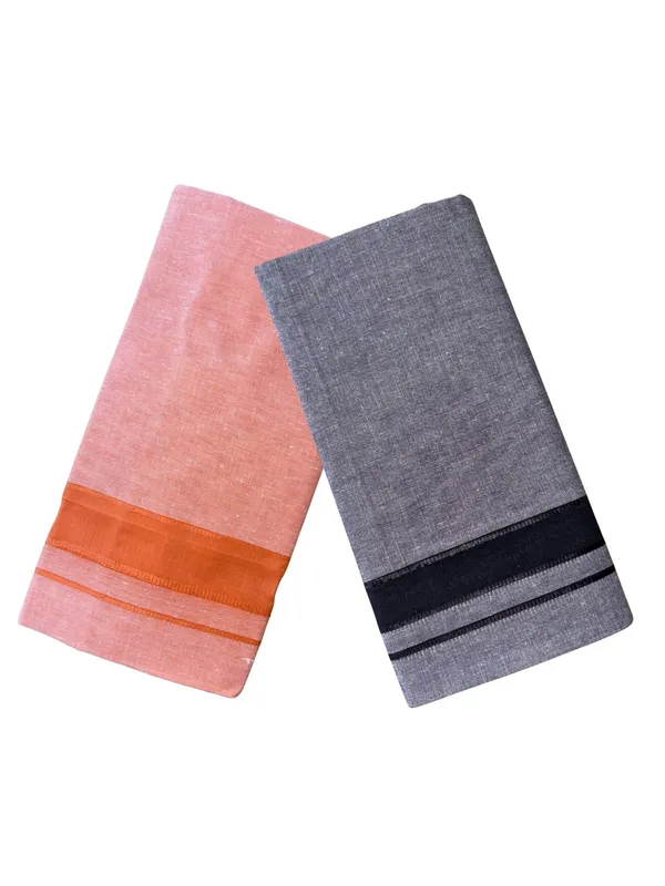 Orange_and_Grey_Cotton_Lungi_for_Men_Pack_of_2