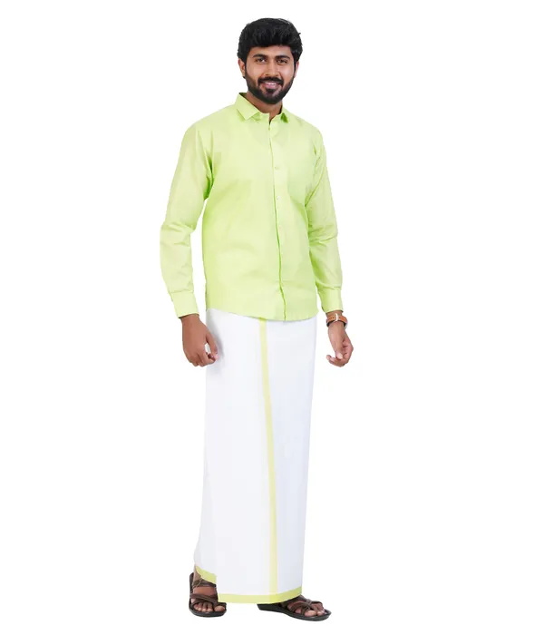 Premium_Cotton_Blend_Dhoti_Set_for_Men_with_Matching_Shirt_|_Light_Green_|_Traditional_South_Indian_Ethnic_Wear_|_Breathable_Comfortable_Festive_&_Daily_Wear_by_JAYRAAJ