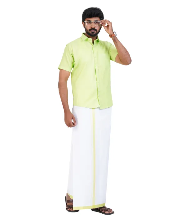 Premium_Cotton_Blend_Dhoti_Set_for_Men_with_Matching_Shirt_|_Light_Green_|_Traditional_South_Indian_Ethnic_Wear_|_Breathable_Comfortable_Festive_&_Daily_Wear_by_JAYRAAJ