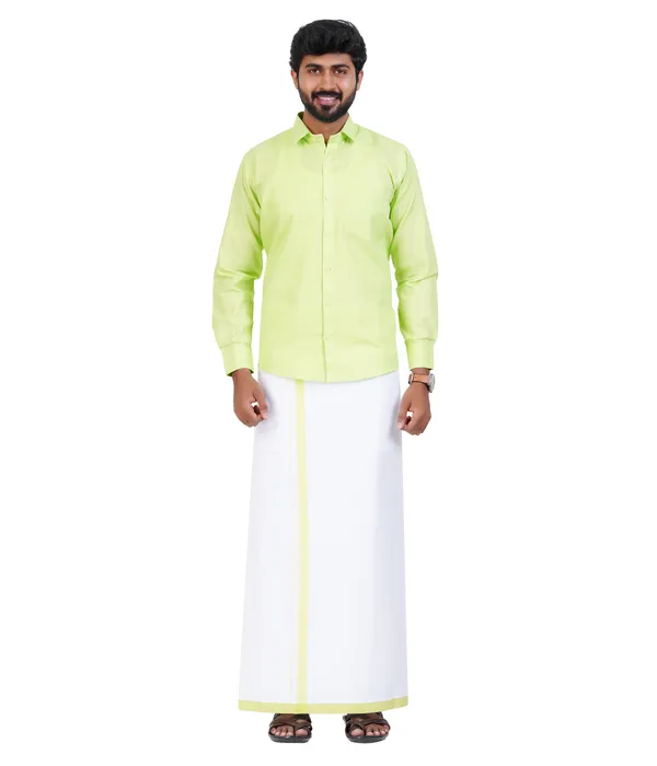 Premium_Cotton_Blend_Dhoti_Set_for_Men_with_Matching_Shirt_|_Light_Green_|_Traditional_South_Indian_Ethnic_Wear_|_Breathable_Comfortable_Festive_&_Daily_Wear_by_JAYRAAJ
