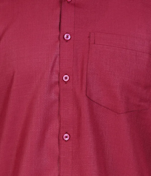 Premium_Cotton_Blend_Dhoti_Set_for_Men_with_Matching_Shirt_|_Maroon_|_Traditional_South_Indian_Ethnic_Wear_|_Breathable_Comfortable_Festive_&_Daily_Wear_by_JAYRAAJ