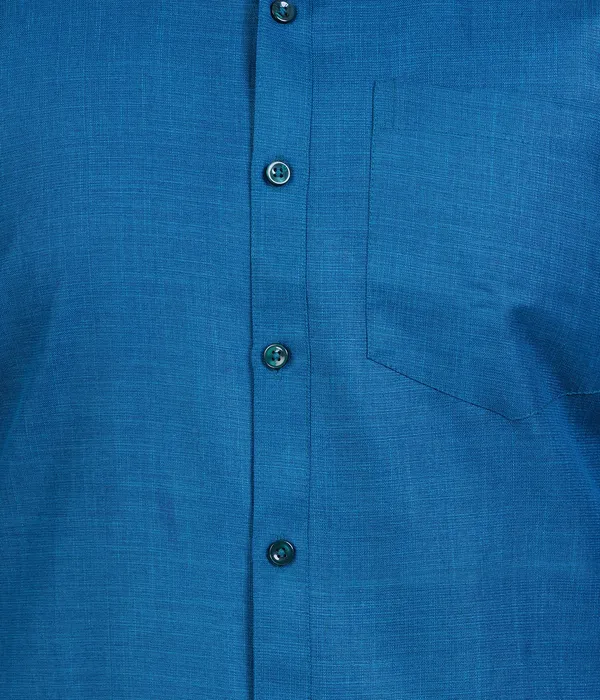 Premium_Cotton_Blend_Dhoti_Set_for_Men_with_Matching_Shirt_|_Royal_Blue_|_Traditional_South_Indian_Ethnic_Wear_|_Breathable_Comfortable_Festive_&_Daily_Wear_by_JAYRAAJ
