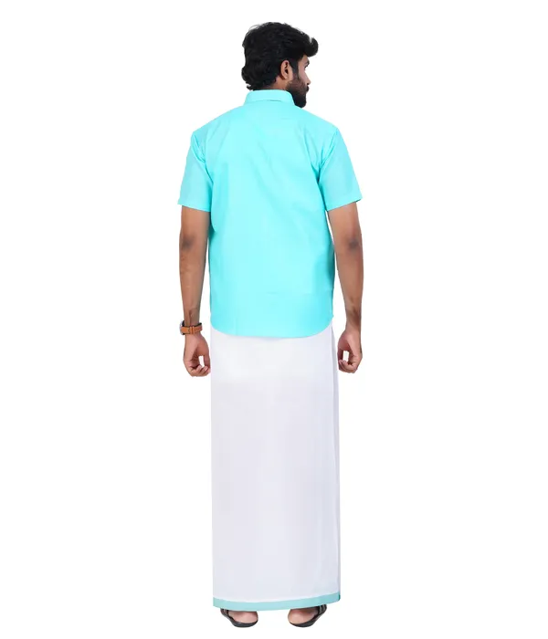 Premium_Cotton_Blend_Dhoti_Set_for_Men_with_Matching_Shirt_|_Electric_Blue_|_Traditional_South_Indian_Ethnic_Wear_|_Breathable_Comfortable_Festive_&_Daily_Wear_by_JAYRAAJ