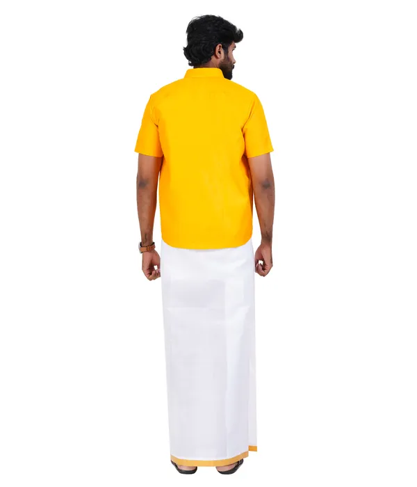 Premium_Cotton_Blend_Dhoti_Set_for_Men_with_Matching_Shirt_|_Yellow_|_Traditional_South_Indian_Ethnic_Wear_|_Breathable_Comfortable_Festive_&_Daily_Wear_by_JAYRAAJ