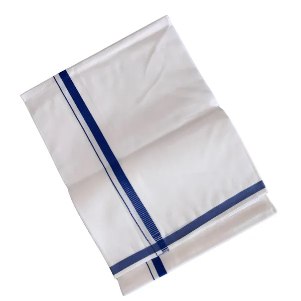 Pure_Cotton_Colour_Border_Dhoti_for_Men_|_Traditional_South_Indian_Single_Veshti/Mundu_2_Meter_|_Soft_Breathable_Fabric_with_Elegant_Border_Design_|_Daily_&_Festive_Wear_|_Colour_Border