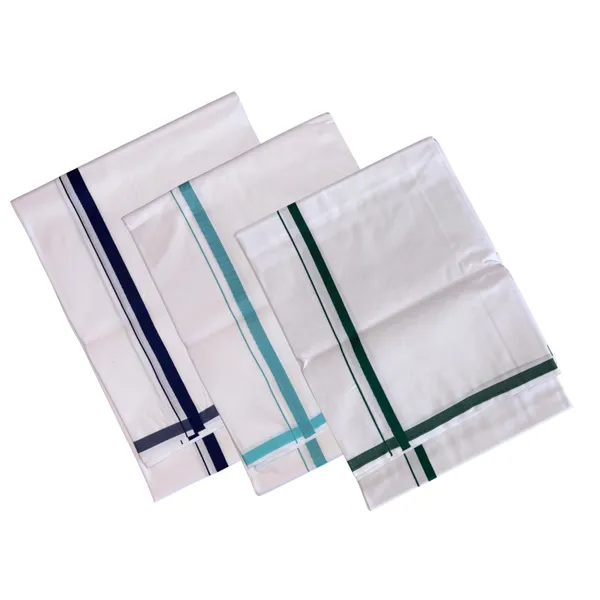 Pure_Cotton_Colour_Border_Dhoti_for_Men_|_Traditional_South_Indian_Single_Veshti/Mundu_2_Meter_|_Soft_Breathable_Fabric_with_Elegant_Border_Design_|_Daily_&_Festive_Wear_|_Colour_Border_|_Combo_of_3