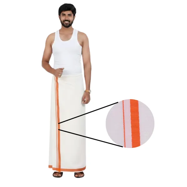 Pure_Cotton_Colour_Border_Dhoti_for_Men_|_Traditional_South_Indian_Single_Veshti/Mundu_2_Meter_|_Soft_Breathable_Fabric_with_Elegant_Border_Design_|_Daily_&_Festive_Wear_|_Colour_Border_|_Combo_of_3