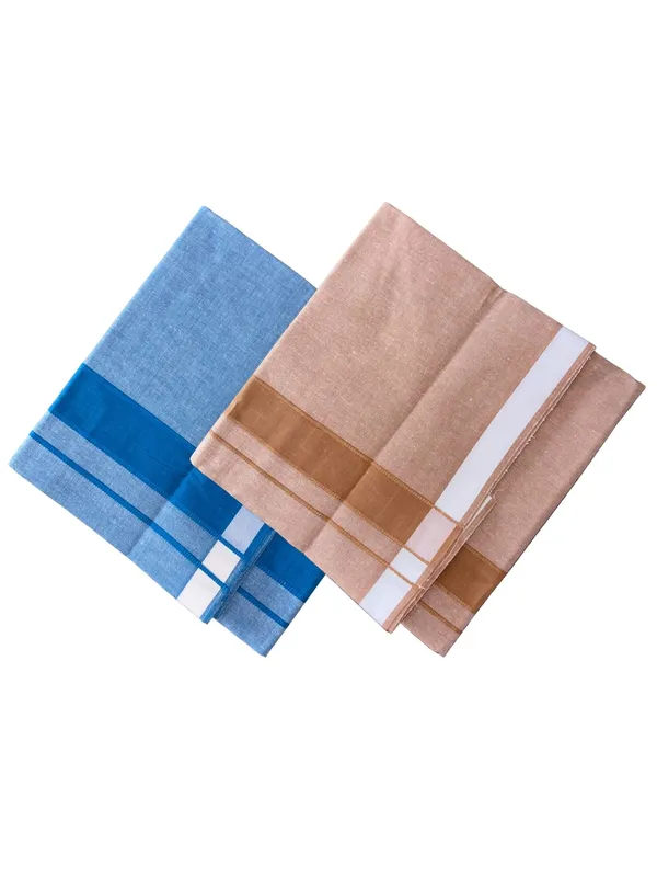 Sandal_and_Royal_Blue_Cotton_Lungi_for_Men_Pack_of_2