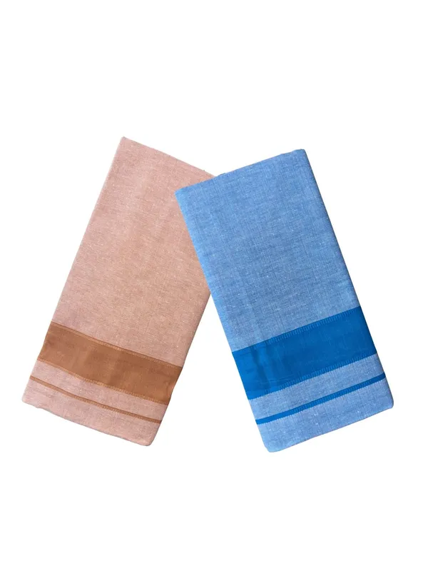 Sandal_and_Royal_Blue_Cotton_Lungi_for_Men_Pack_of_2