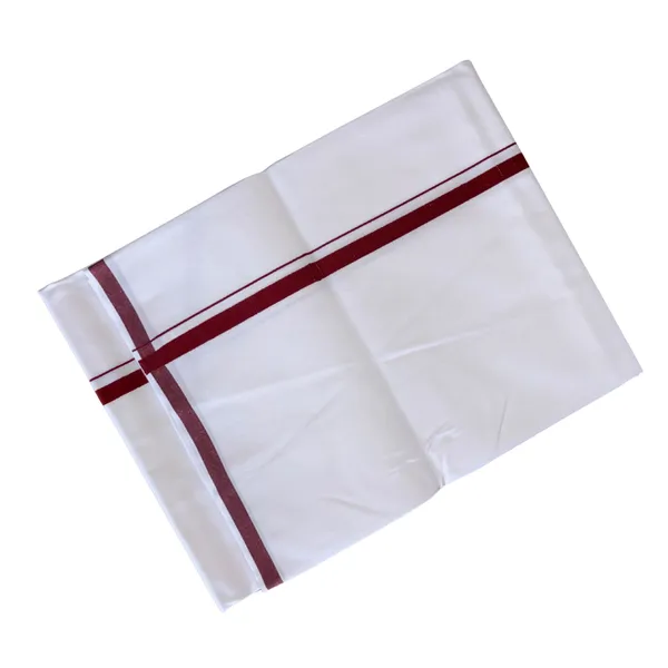 Pure_Cotton_Colour_Border_Dhoti_for_Men_|_Traditional_South_Indian_Single_Veshti/Mundu_2_Meter_|_Soft_Breathable_Fabric_with_Elegant_Border_Design_|_Daily_&_Festive_Wear_|_Colour_Border