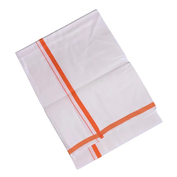 Pure_Cotton_Colour_Border_Dhoti_for_Men_|_Traditional_South_Indian_Single_Veshti/Mundu_2_Meter_|_Soft_Breathable_Fabric_with_Elegant_Border_Design_|_Daily_&_Festive_Wear_|_Colour_Border