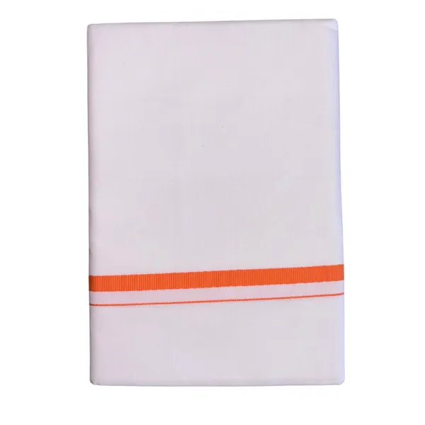 Pure_Cotton_Colour_Border_Dhoti_for_Men_|_Traditional_South_Indian_Single_Veshti/Mundu_2_Meter_|_Soft_Breathable_Fabric_with_Elegant_Border_Design_|_Daily_&_Festive_Wear_|_Colour_Border