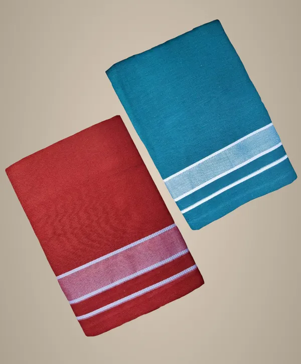Blue_And_Red_Cotton_Lungi_For_Men_Pack_Of_2